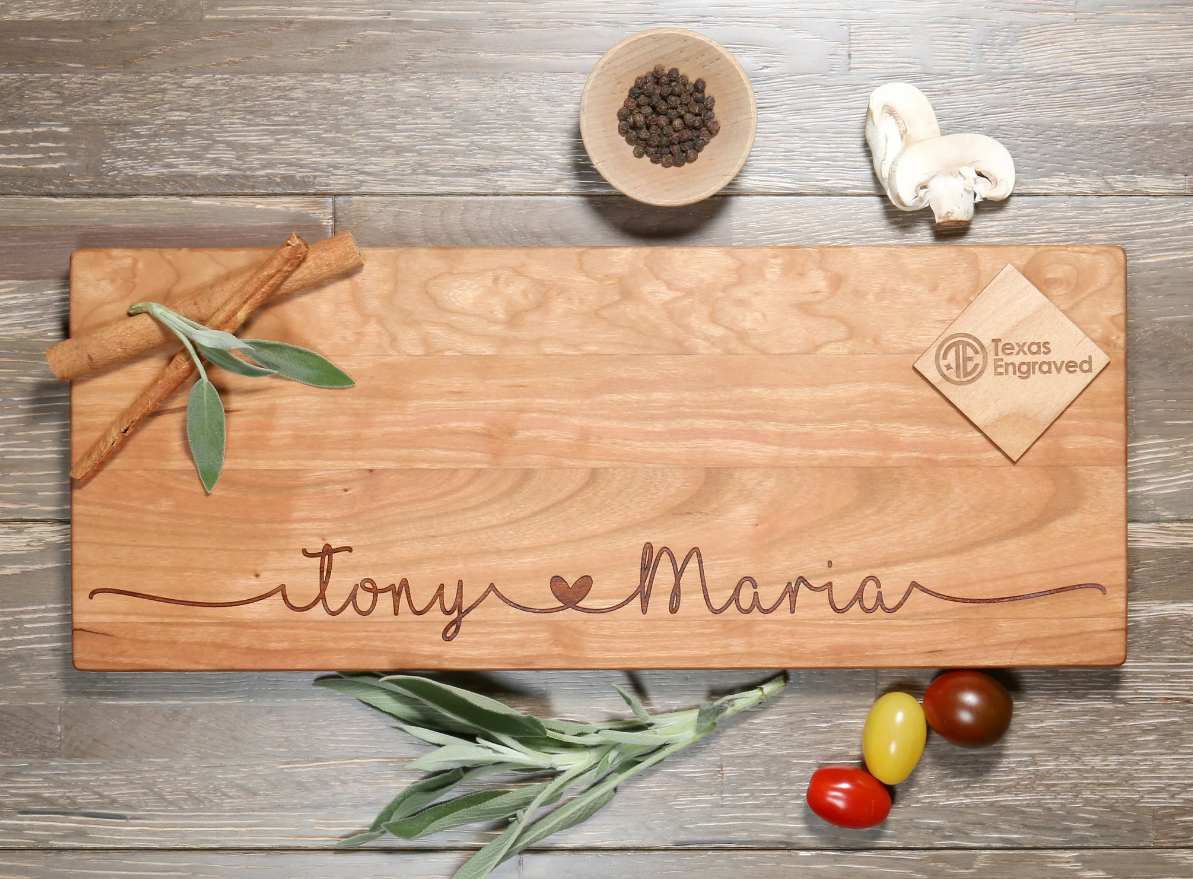 Engraved Charcuterie Boards for Couples