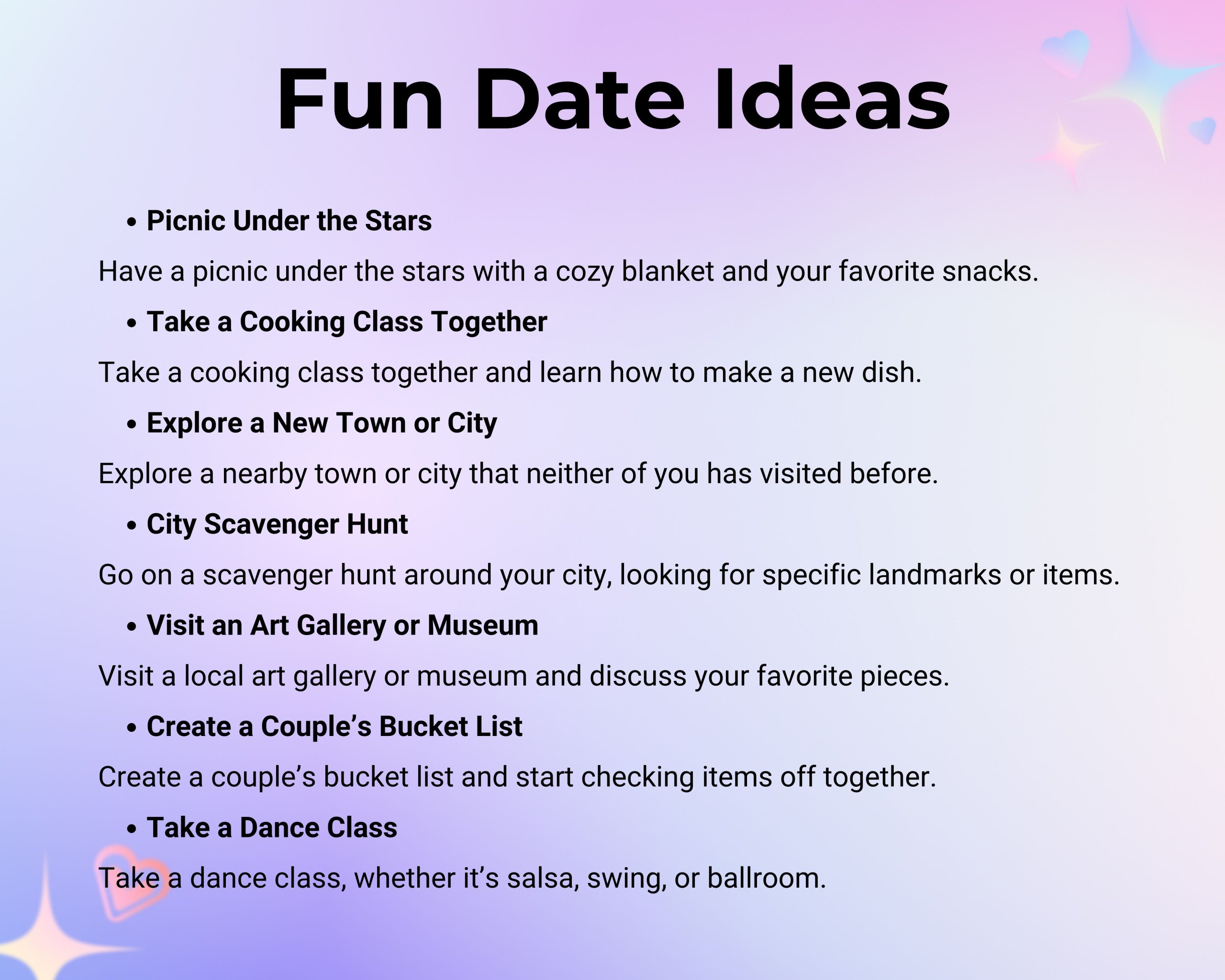 Fun Date Ideas 