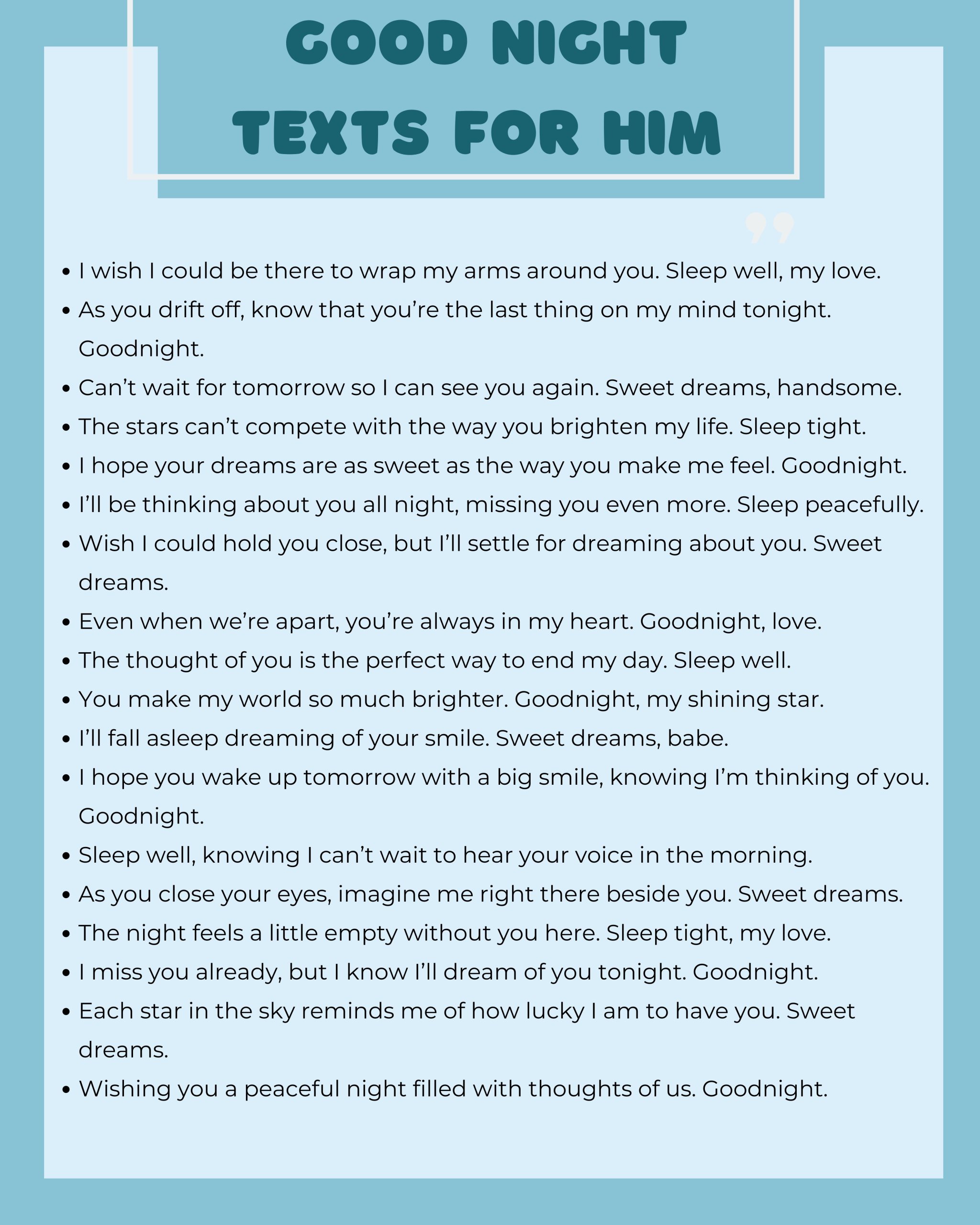 _Good Night Texts For Him