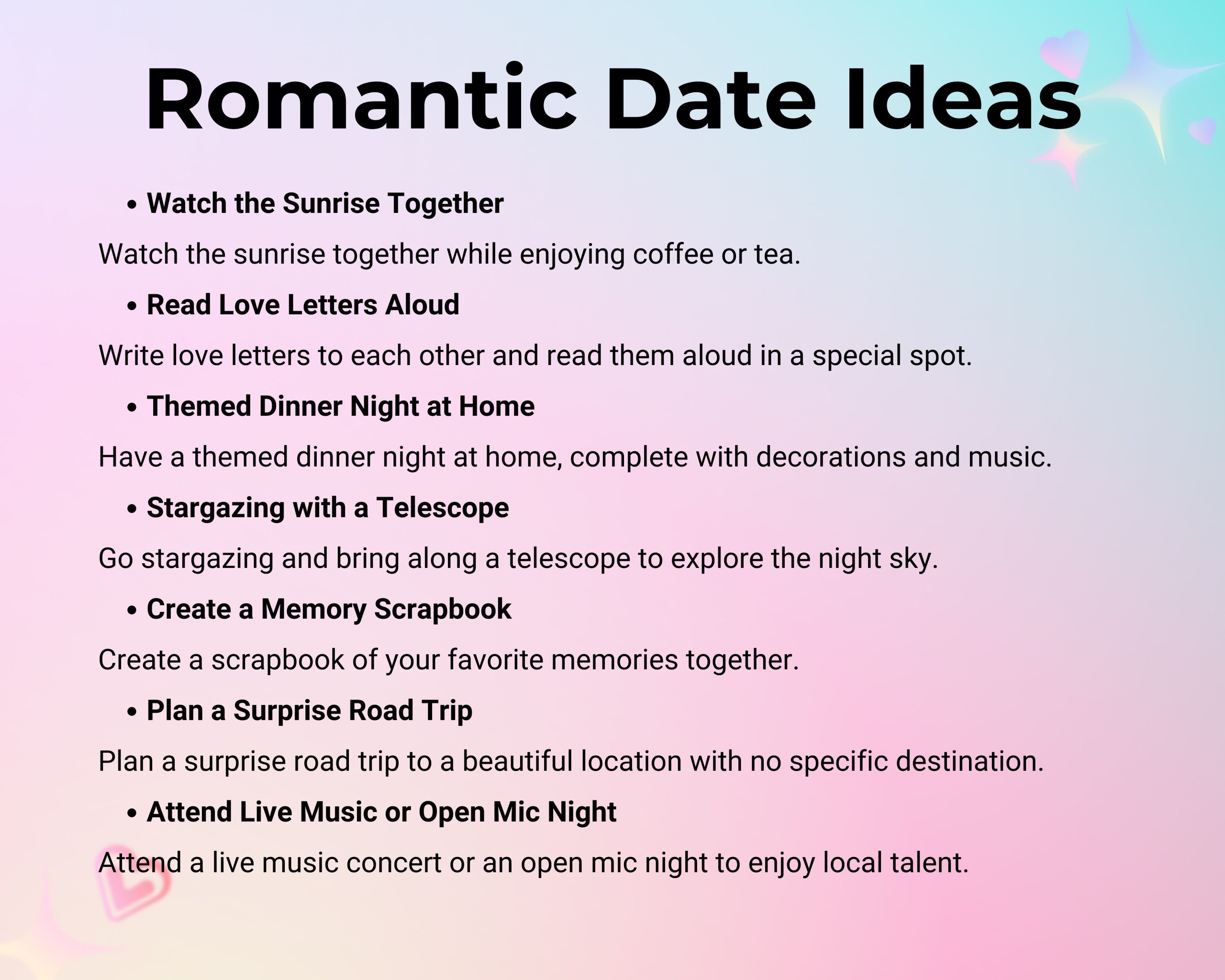 Romantic Date Ideas