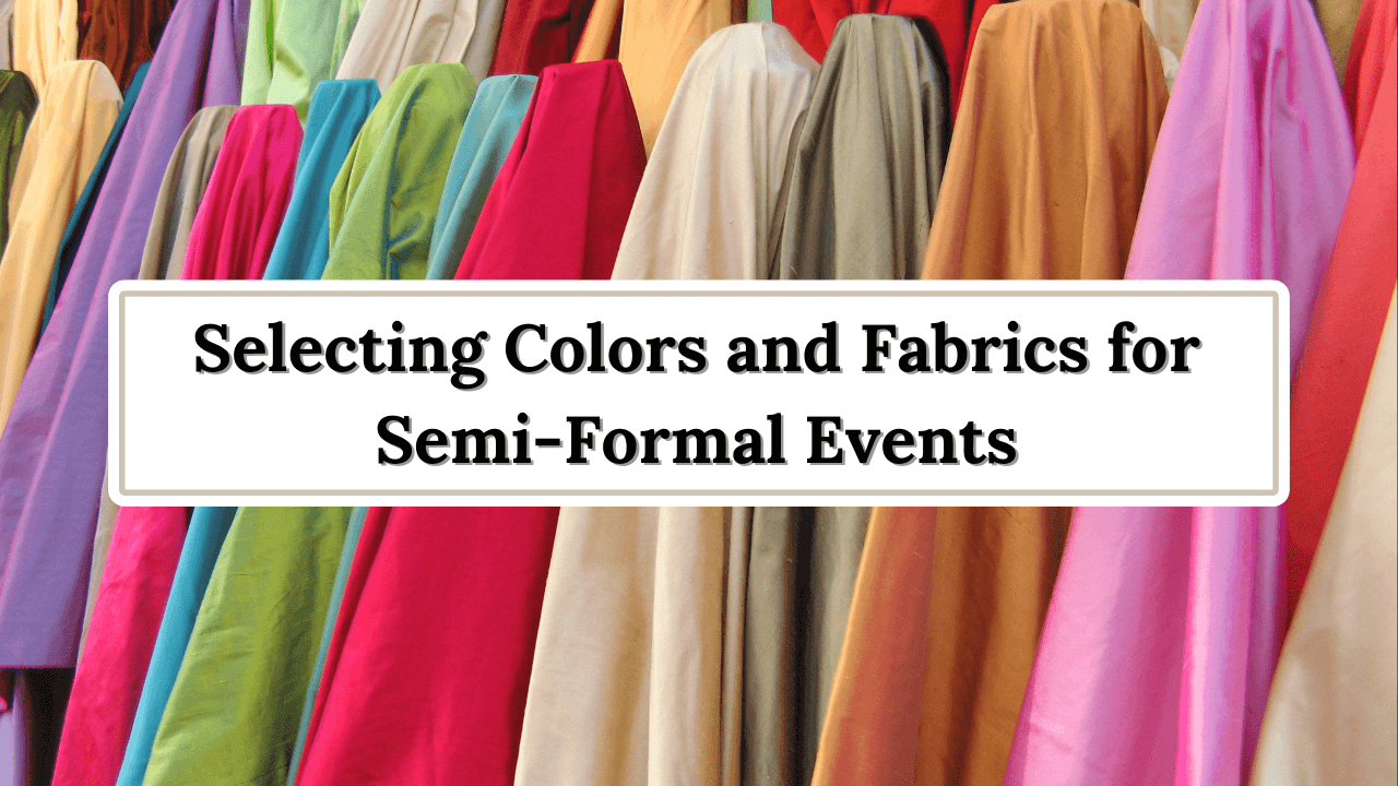 Selecting Colors and Fabrics for Semi-Formal Events